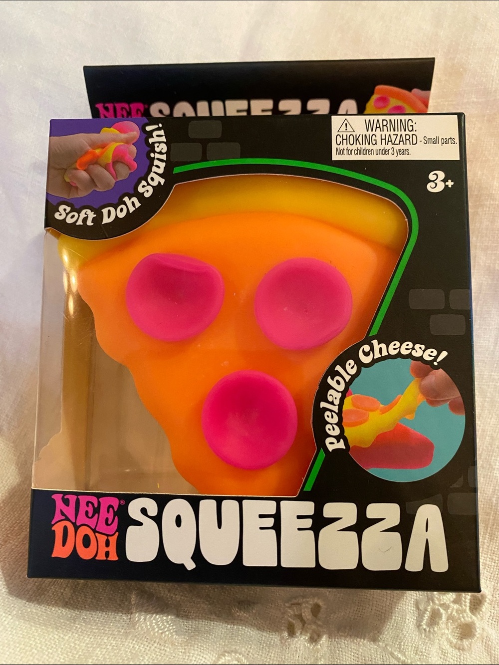 NeeDoh Squeezza Pizza Slice Nee Doh Pizza Squeeza Yellow Crust Authentic NEW